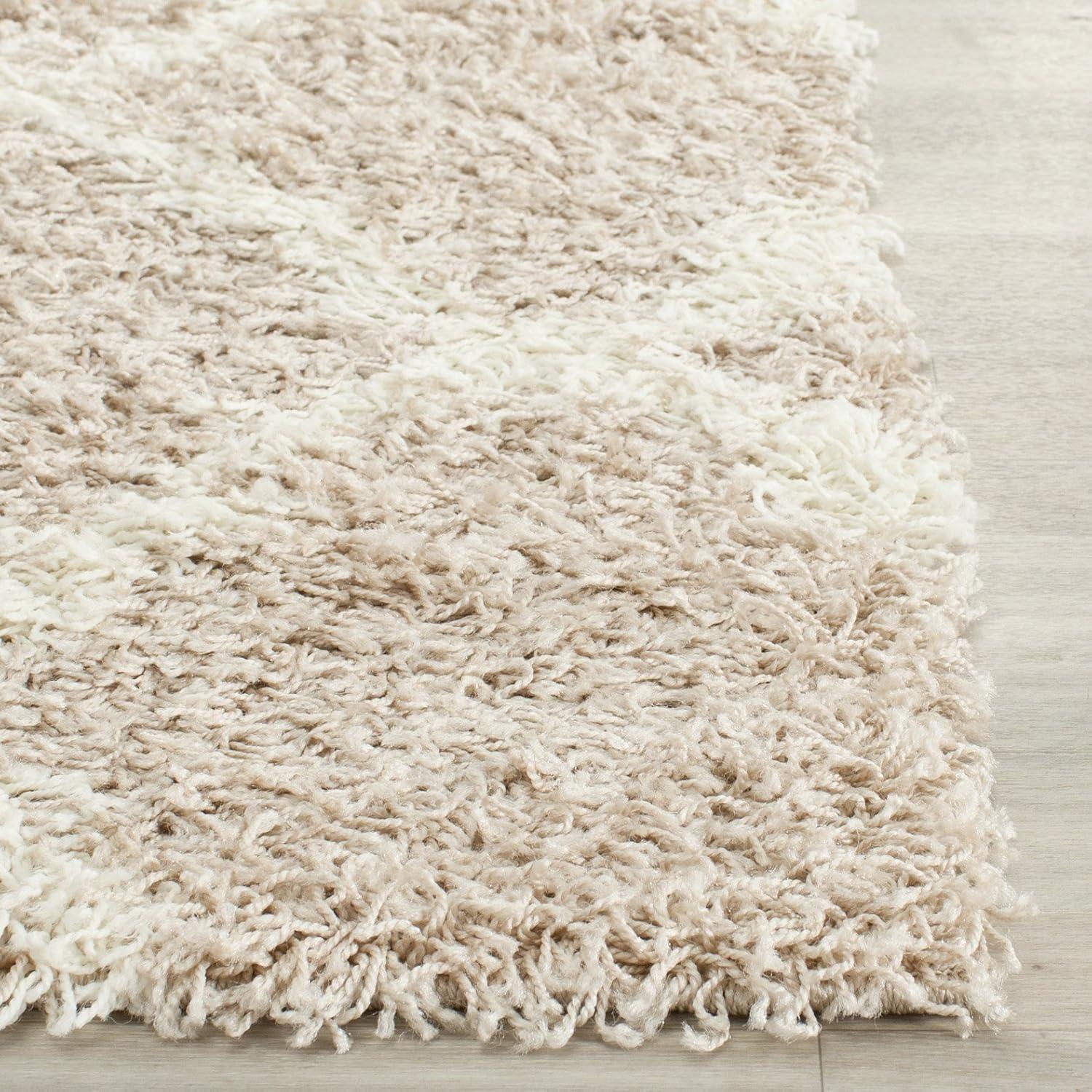 image:imageSAFAVIEH Area Rug 8x10 Dallas Shag Collection Large Ivory amp Beige Trellis Pattern NonShedding amp Easy Cleaning Plush Thick Pile Ideal for Living Room Bedroom Dining Space SGD257BBeigeIvory