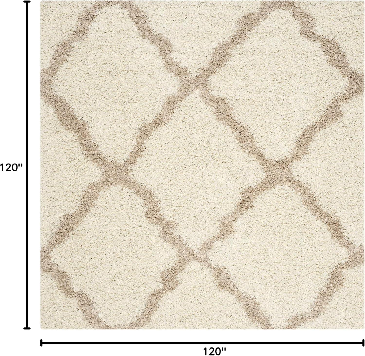image:imageSAFAVIEH Area Rug 8x10 Dallas Shag Collection Large Ivory amp Beige Trellis Pattern NonShedding amp Easy Cleaning Plush Thick Pile Ideal for Living Room Bedroom Dining Space SGD257BIvoryBeige