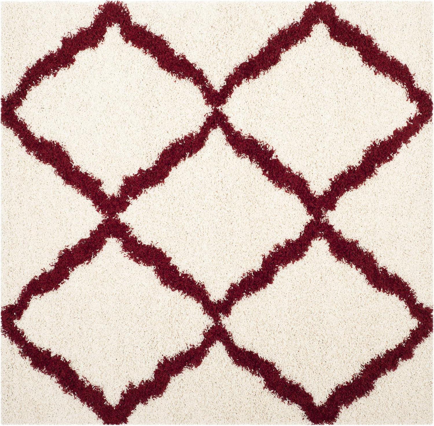 image:imageSAFAVIEH Area Rug 8x10 Dallas Shag Collection Large Ivory amp Beige Trellis Pattern NonShedding amp Easy Cleaning Plush Thick Pile Ideal for Living Room Bedroom Dining Space SGD257BIvoryRed
