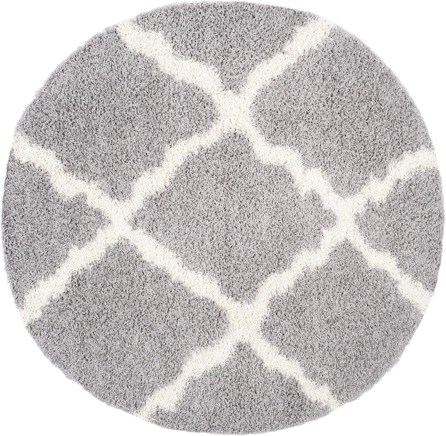 image:imageSAFAVIEH Area Rug 8x10 Dallas Shag Collection Large Ivory amp Beige Trellis Pattern NonShedding amp Easy Cleaning Plush Thick Pile Ideal for Living Room Bedroom Dining Space SGD257BGreyIvory
