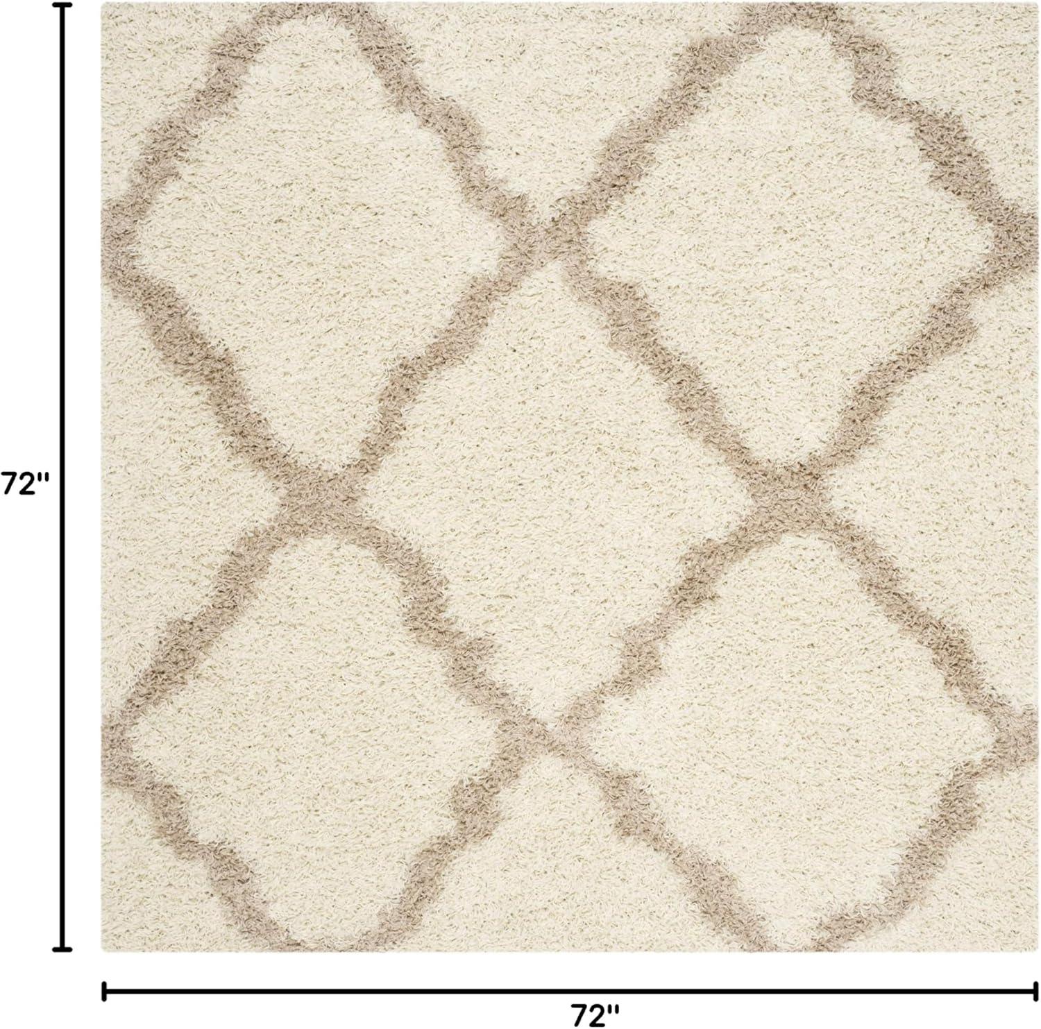 image:imageSAFAVIEH Area Rug 8x10 Dallas Shag Collection Large Ivory amp Beige Trellis Pattern NonShedding amp Easy Cleaning Plush Thick Pile Ideal for Living Room Bedroom Dining Space SGD257BIvoryBeige