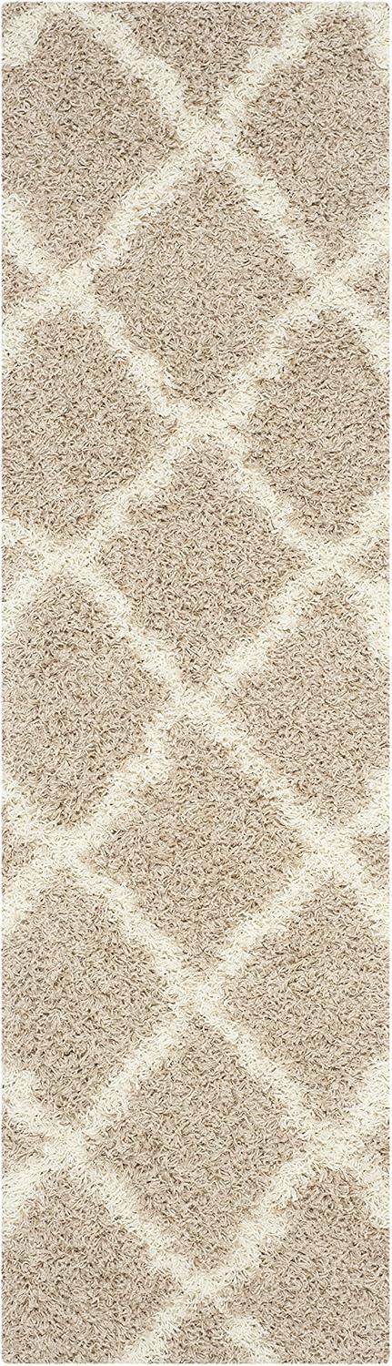 image:imageSAFAVIEH Area Rug 8x10 Dallas Shag Collection Large Ivory amp Beige Trellis Pattern NonShedding amp Easy Cleaning Plush Thick Pile Ideal for Living Room Bedroom Dining Space SGD257BBeigeIvory