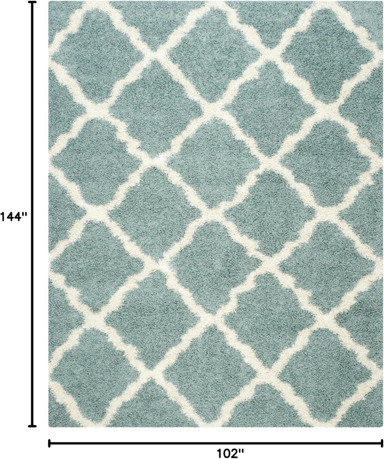 image:imageSAFAVIEH Area Rug 8x10 Dallas Shag Collection Large Ivory amp Beige Trellis Pattern NonShedding amp Easy Cleaning Plush Thick Pile Ideal for Living Room Bedroom Dining Space SGD257BSeafoamIvory