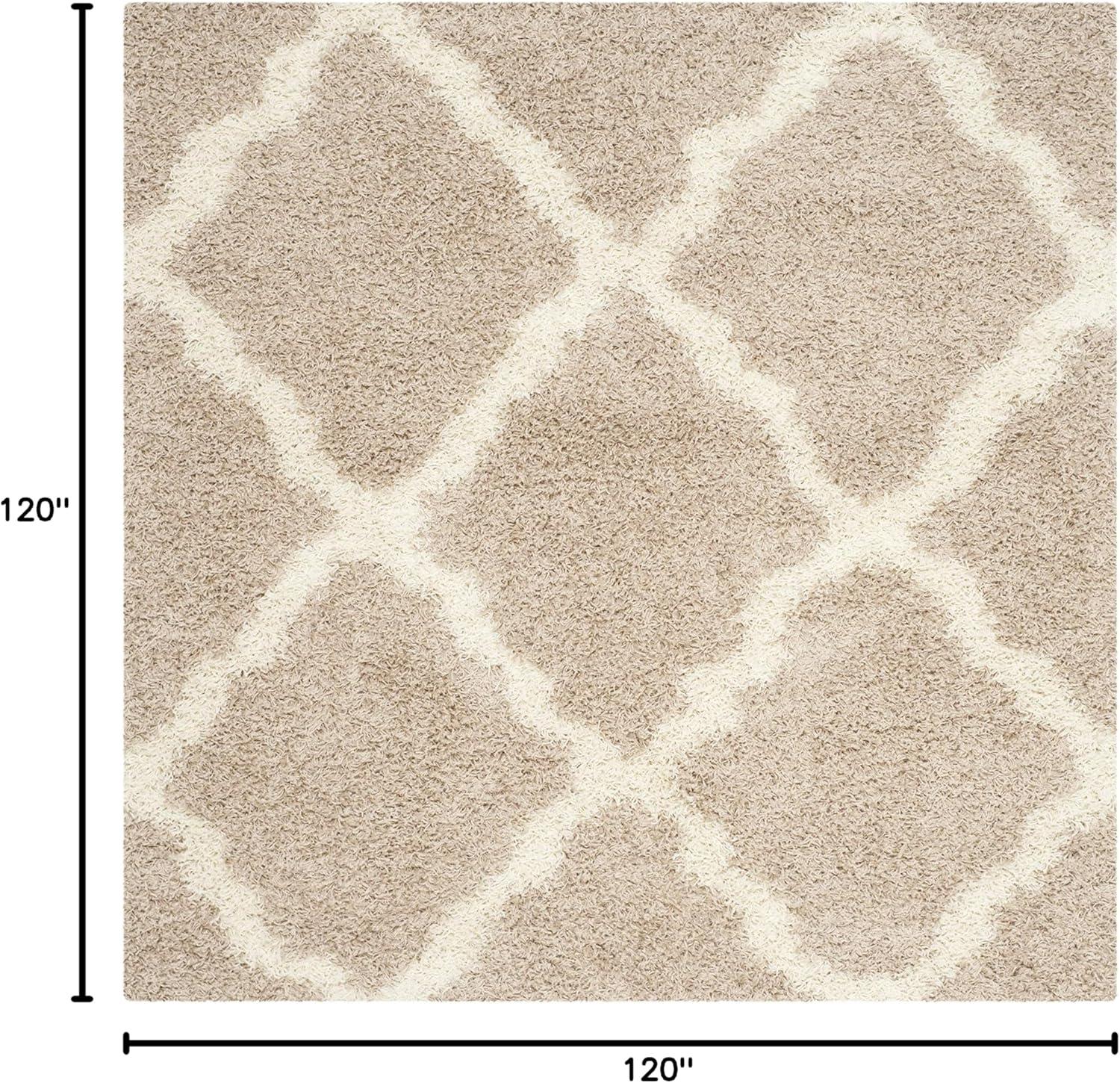 image:imageSAFAVIEH Area Rug 8x10 Dallas Shag Collection Large Ivory amp Beige Trellis Pattern NonShedding amp Easy Cleaning Plush Thick Pile Ideal for Living Room Bedroom Dining Space SGD257BBeigeIvory