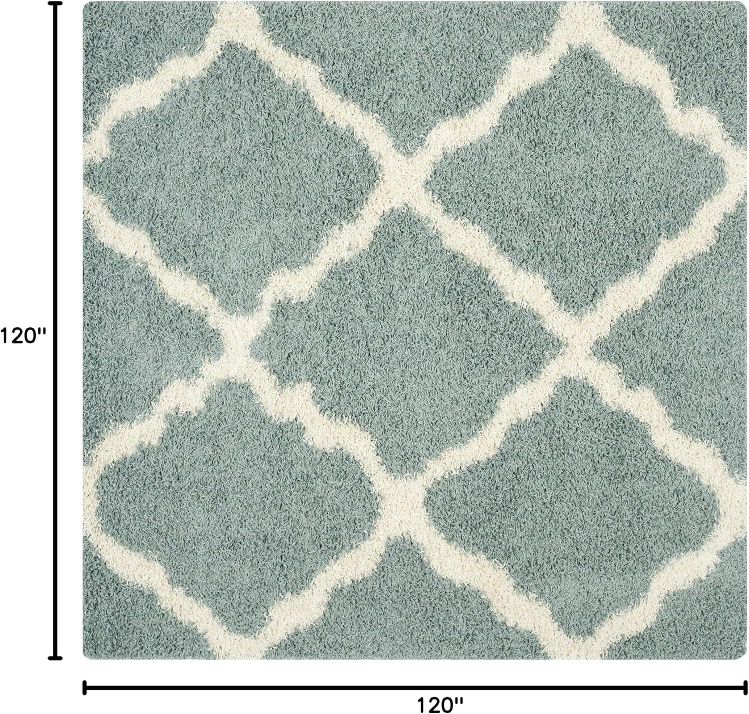 image:imageSAFAVIEH Area Rug 8x10 Dallas Shag Collection Large Ivory amp Beige Trellis Pattern NonShedding amp Easy Cleaning Plush Thick Pile Ideal for Living Room Bedroom Dining Space SGD257BSeafoamIvory