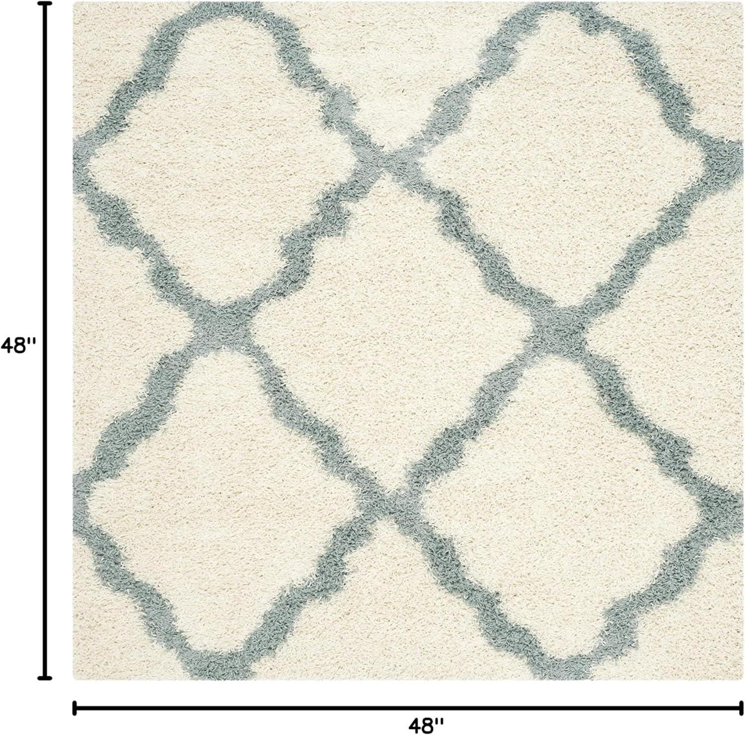 image:imageSAFAVIEH Area Rug 8x10 Dallas Shag Collection Large Ivory amp Beige Trellis Pattern NonShedding amp Easy Cleaning Plush Thick Pile Ideal for Living Room Bedroom Dining Space SGD257BIvoryLight Blue