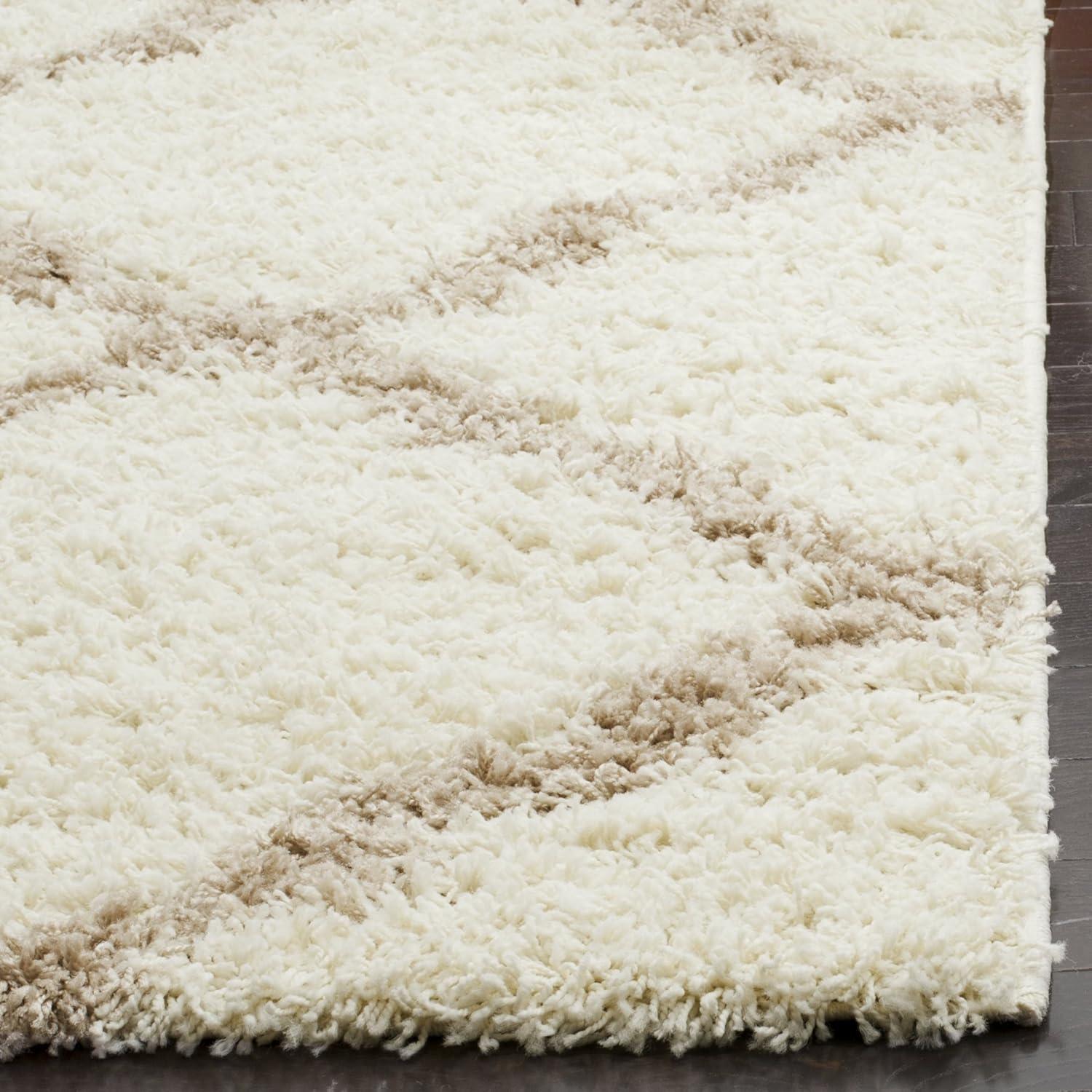image:imageSAFAVIEH Area Rug 8x10 Dallas Shag Collection Large Ivory amp Beige Trellis Pattern NonShedding amp Easy Cleaning Plush Thick Pile Ideal for Living Room Bedroom Dining Space SGD257BIvoryBeige