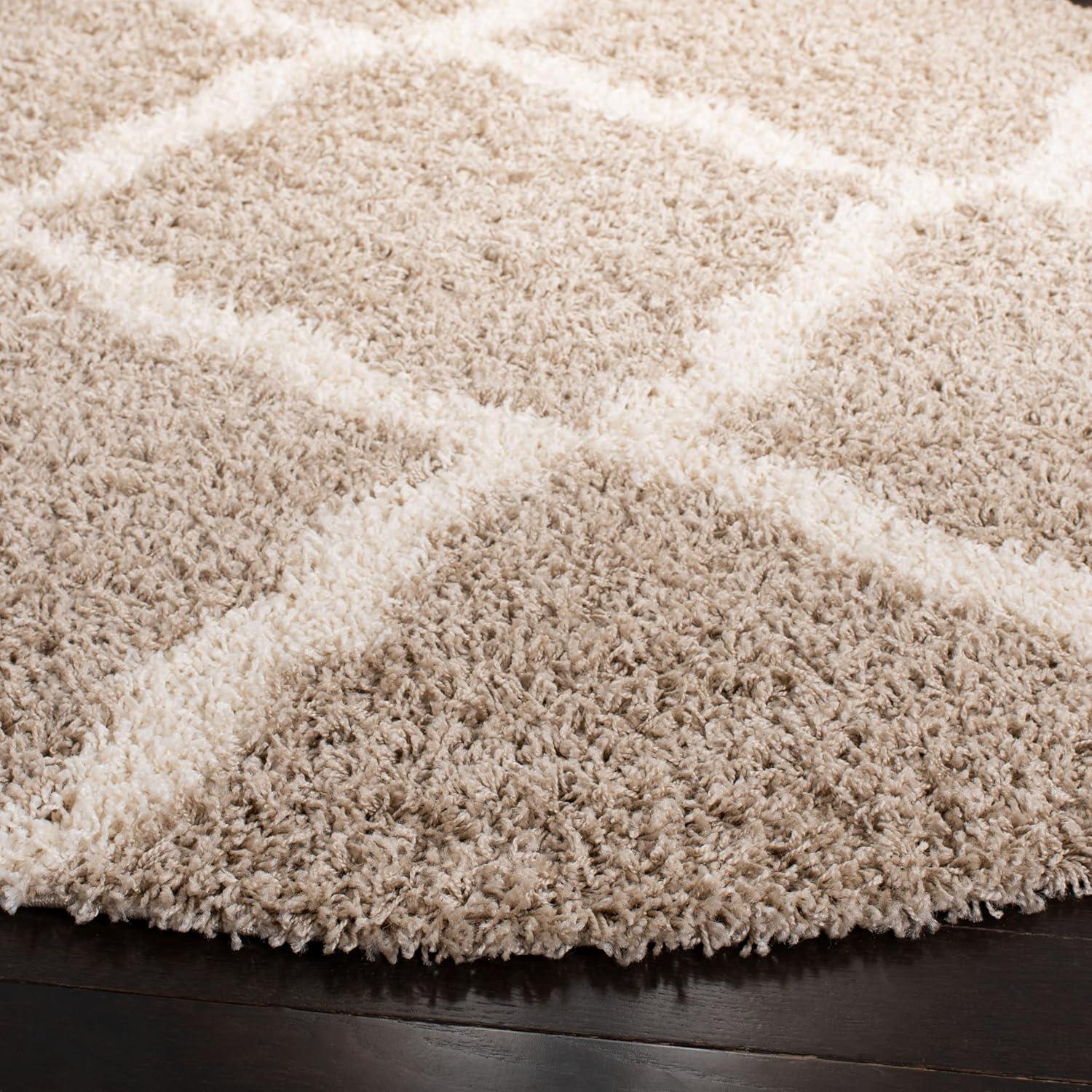 image:imageSAFAVIEH Area Rug 8x10 Dallas Shag Collection Large Ivory amp Beige Trellis Pattern NonShedding amp Easy Cleaning Plush Thick Pile Ideal for Living Room Bedroom Dining Space SGD257BBeigeIvory