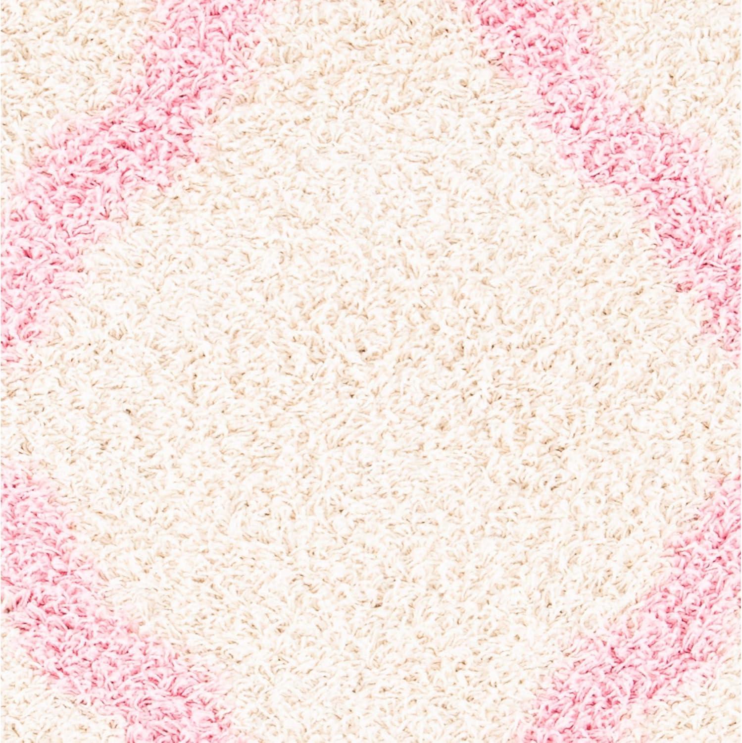 image:imageSAFAVIEH Area Rug 8x10 Dallas Shag Collection Large Ivory amp Beige Trellis Pattern NonShedding amp Easy Cleaning Plush Thick Pile Ideal for Living Room Bedroom Dining Space SGD257BIvoryLight Pink