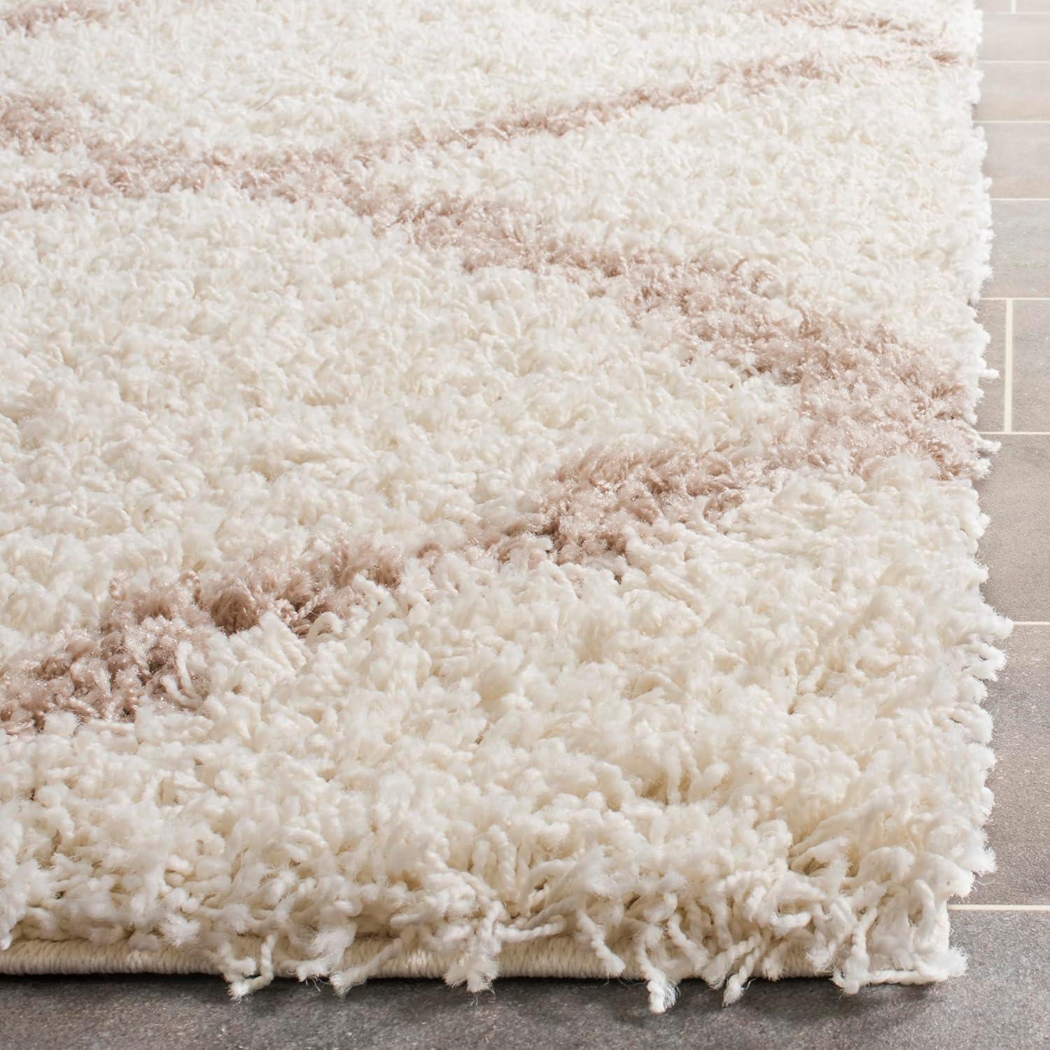 image:imageSAFAVIEH Area Rug 8x10 Dallas Shag Collection Large Ivory amp Beige Trellis Pattern NonShedding amp Easy Cleaning Plush Thick Pile Ideal for Living Room Bedroom Dining Space SGD257BIvoryBeige