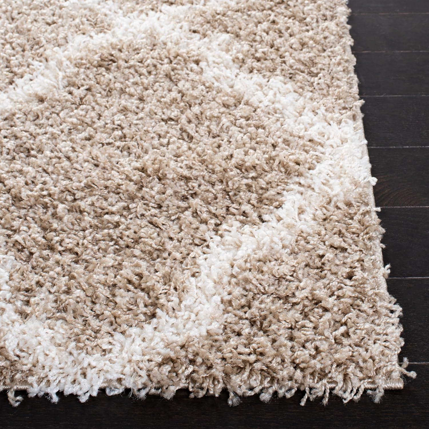 image:imageSAFAVIEH Area Rug 8x10 Dallas Shag Collection Large Ivory amp Beige Trellis Pattern NonShedding amp Easy Cleaning Plush Thick Pile Ideal for Living Room Bedroom Dining Space SGD257BBeigeIvory
