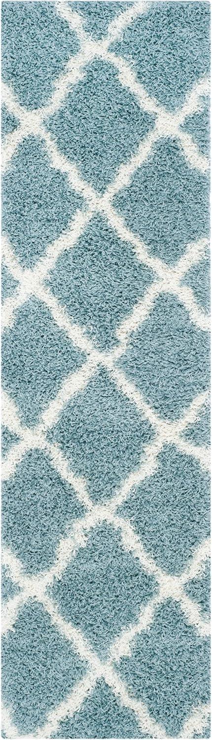 image:imageSAFAVIEH Area Rug 8x10 Dallas Shag Collection Large Ivory amp Beige Trellis Pattern NonShedding amp Easy Cleaning Plush Thick Pile Ideal for Living Room Bedroom Dining Space SGD257BSeafoamIvory