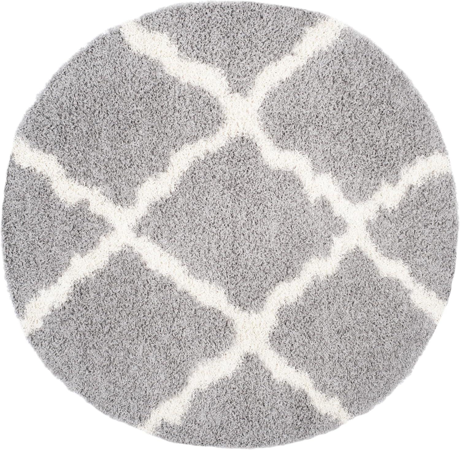 image:imageSAFAVIEH Area Rug 8x10 Dallas Shag Collection Large Ivory amp Beige Trellis Pattern NonShedding amp Easy Cleaning Plush Thick Pile Ideal for Living Room Bedroom Dining Space SGD257BGreyIvory
