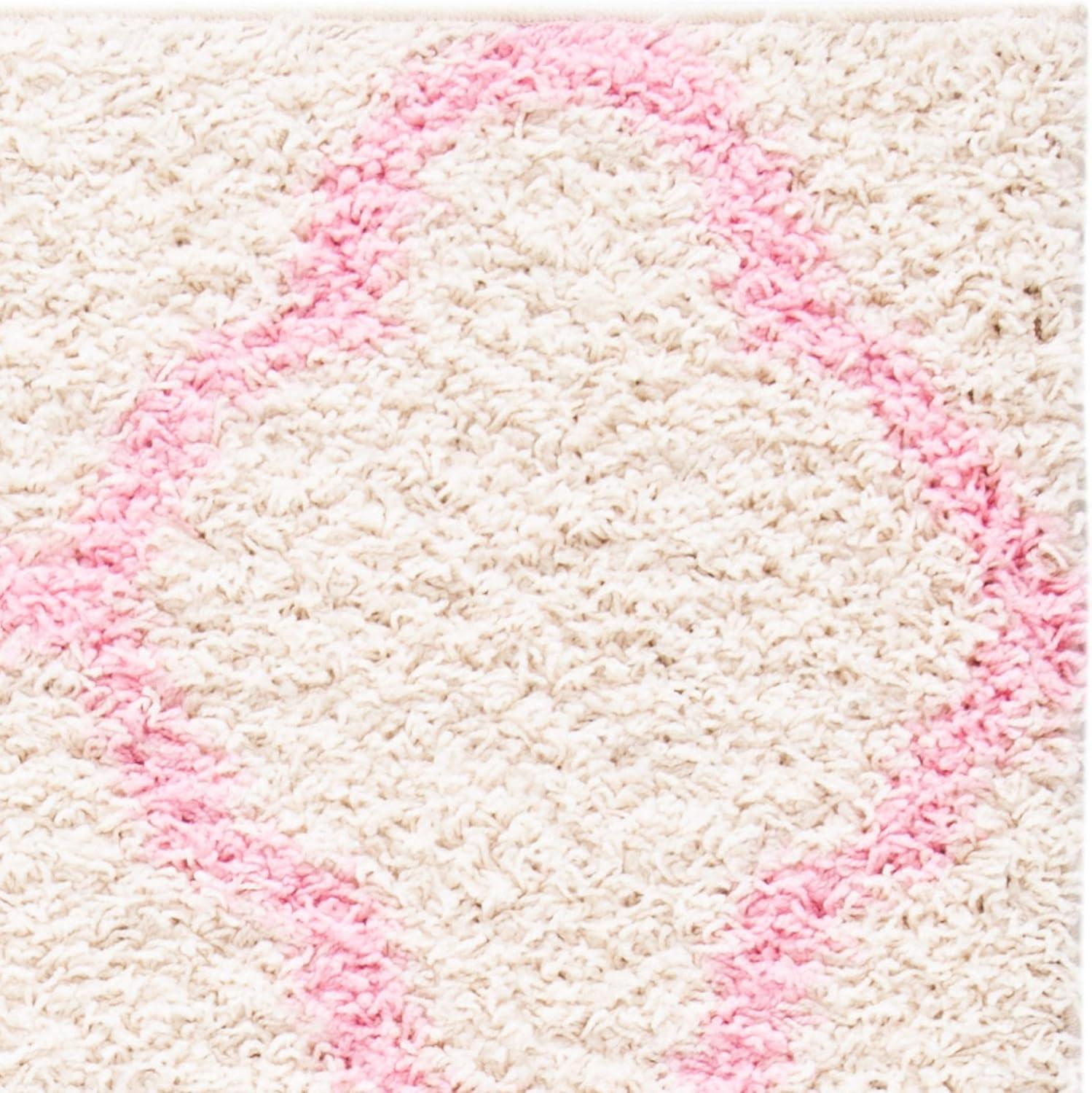 image:imageSAFAVIEH Area Rug 8x10 Dallas Shag Collection Large Ivory amp Beige Trellis Pattern NonShedding amp Easy Cleaning Plush Thick Pile Ideal for Living Room Bedroom Dining Space SGD257BIvoryLight Pink
