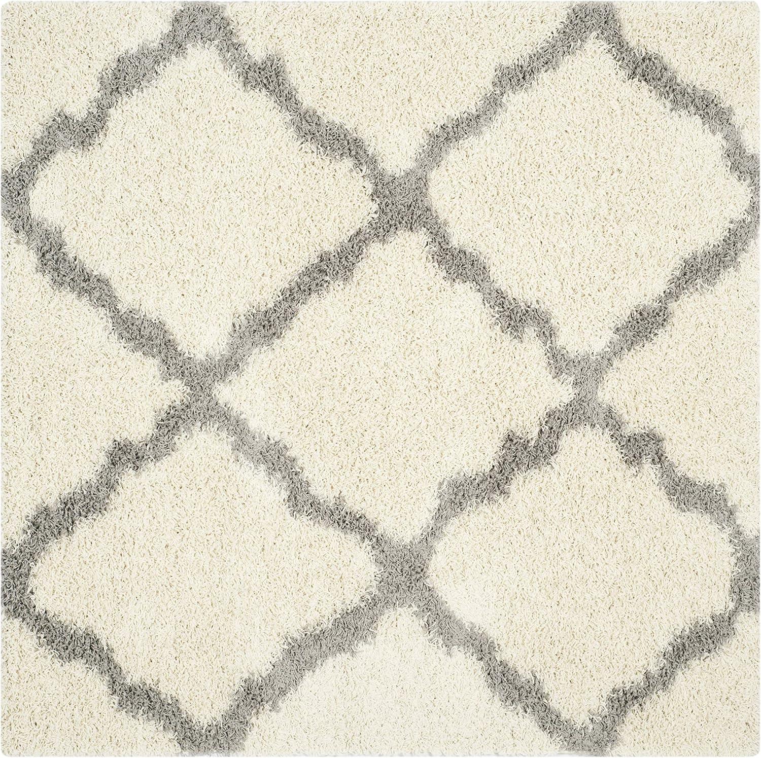 image:imageSAFAVIEH Area Rug 8x10 Dallas Shag Collection Large Ivory amp Beige Trellis Pattern NonShedding amp Easy Cleaning Plush Thick Pile Ideal for Living Room Bedroom Dining Space SGD257BIvoryGrey