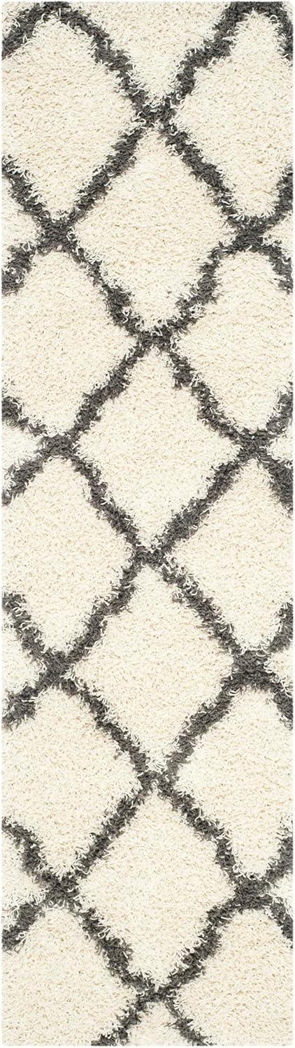 image:imageSAFAVIEH Area Rug 8x10 Dallas Shag Collection Large Ivory amp Beige Trellis Pattern NonShedding amp Easy Cleaning Plush Thick Pile Ideal for Living Room Bedroom Dining Space SGD257BIvoryDark Grey