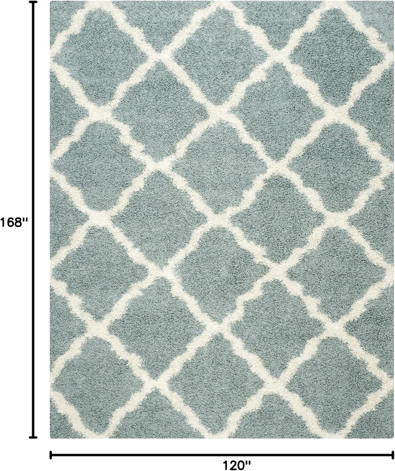 image:imageSAFAVIEH Area Rug 8x10 Dallas Shag Collection Large Ivory amp Beige Trellis Pattern NonShedding amp Easy Cleaning Plush Thick Pile Ideal for Living Room Bedroom Dining Space SGD257BSeafoamIvory