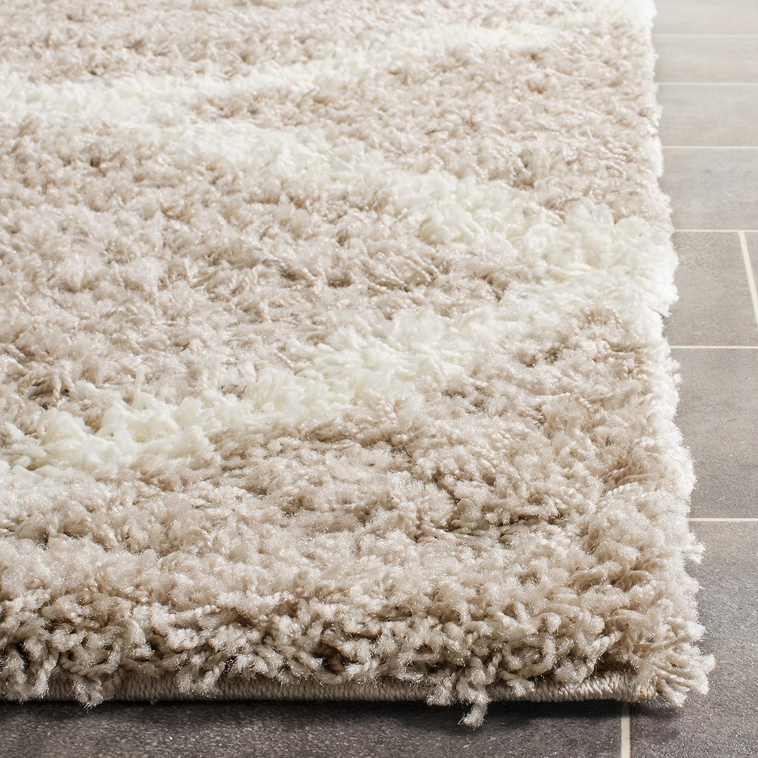 image:imageSAFAVIEH Area Rug 8x10 Dallas Shag Collection Large Ivory amp Beige Trellis Pattern NonShedding amp Easy Cleaning Plush Thick Pile Ideal for Living Room Bedroom Dining Space SGD257BBeigeIvory