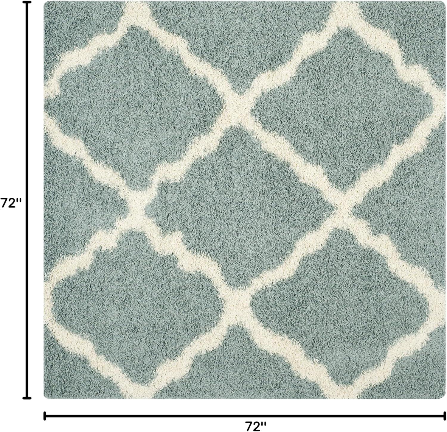 image:imageSAFAVIEH Area Rug 8x10 Dallas Shag Collection Large Ivory amp Beige Trellis Pattern NonShedding amp Easy Cleaning Plush Thick Pile Ideal for Living Room Bedroom Dining Space SGD257BSeafoamIvory