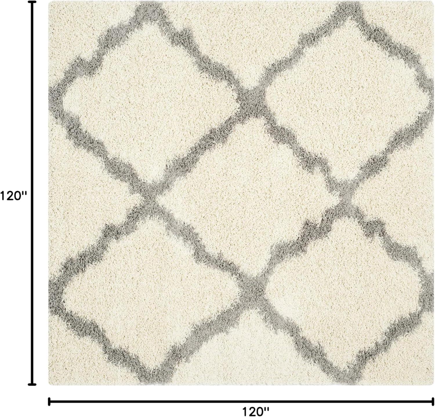image:imageSAFAVIEH Area Rug 8x10 Dallas Shag Collection Large Ivory amp Beige Trellis Pattern NonShedding amp Easy Cleaning Plush Thick Pile Ideal for Living Room Bedroom Dining Space SGD257BIvoryGrey