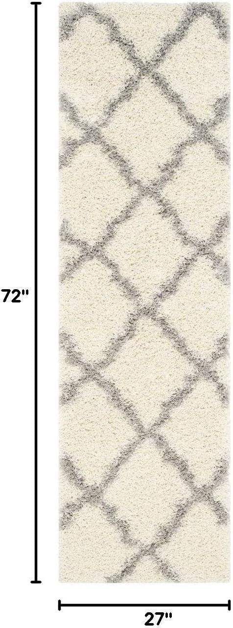 image:imageSAFAVIEH Area Rug 8x10 Dallas Shag Collection Large Ivory amp Beige Trellis Pattern NonShedding amp Easy Cleaning Plush Thick Pile Ideal for Living Room Bedroom Dining Space SGD257BIvoryGrey