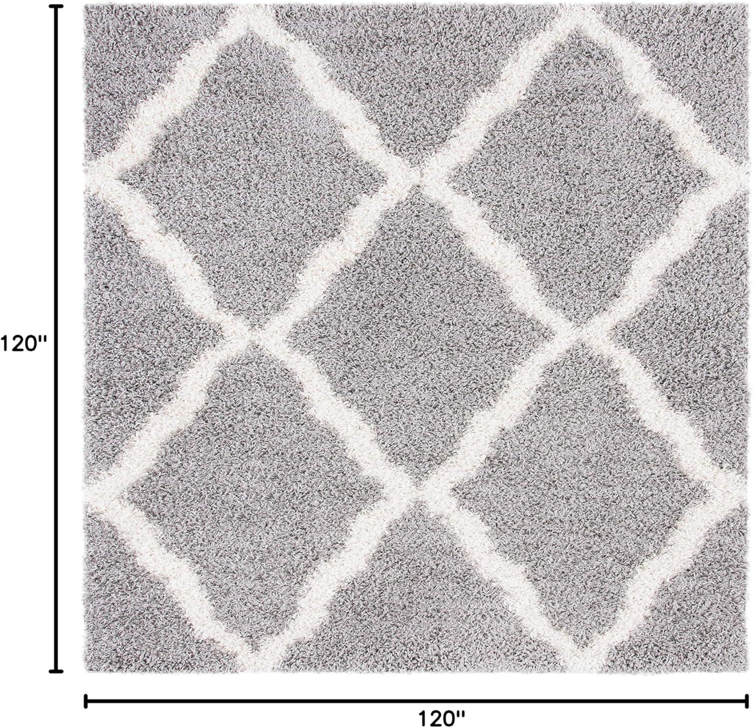 image:imageSAFAVIEH Area Rug 8x10 Dallas Shag Collection Large Ivory amp Beige Trellis Pattern NonShedding amp Easy Cleaning Plush Thick Pile Ideal for Living Room Bedroom Dining Space SGD257BGreyIvory