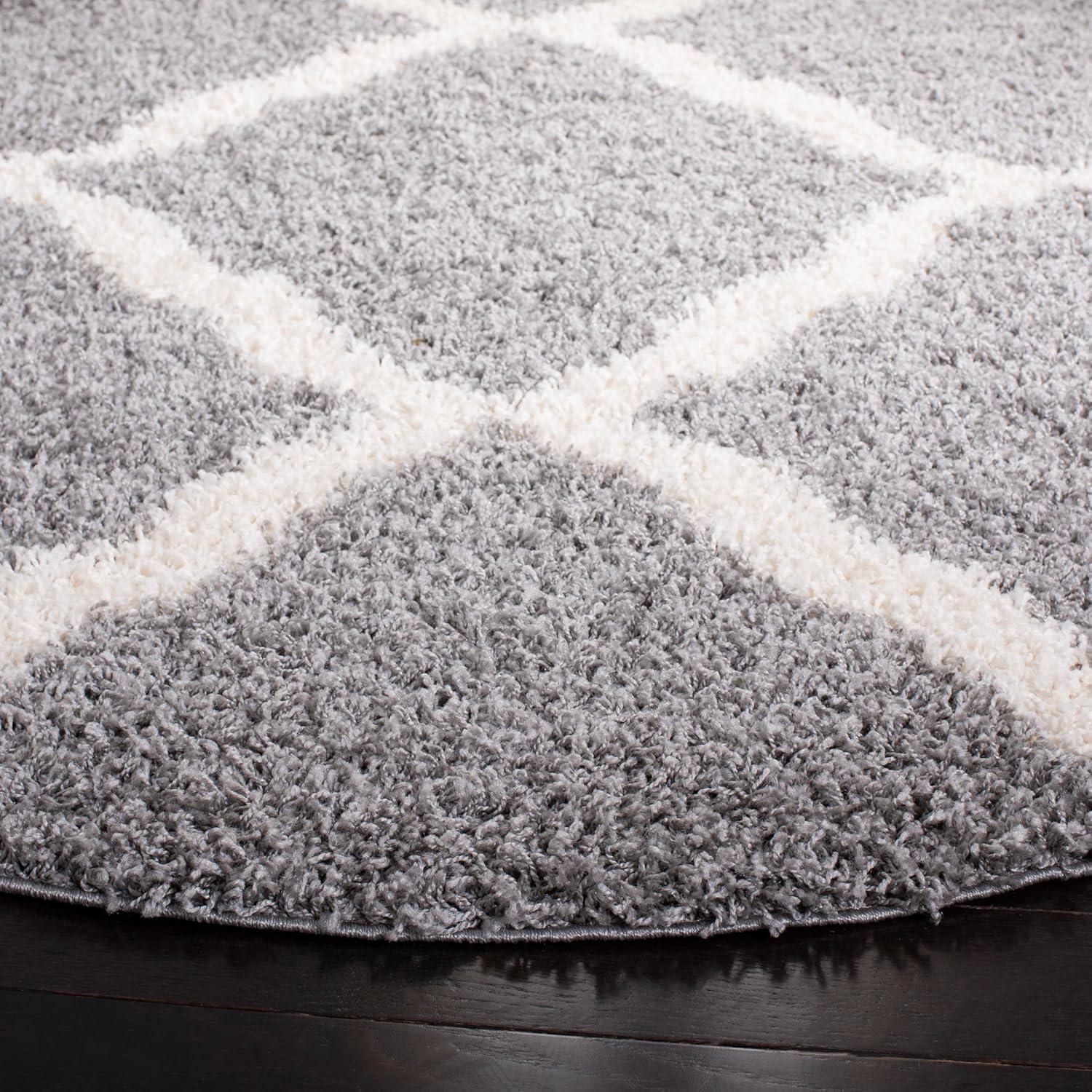 image:imageSAFAVIEH Area Rug 8x10 Dallas Shag Collection Large Ivory amp Beige Trellis Pattern NonShedding amp Easy Cleaning Plush Thick Pile Ideal for Living Room Bedroom Dining Space SGD257BGreyIvory
