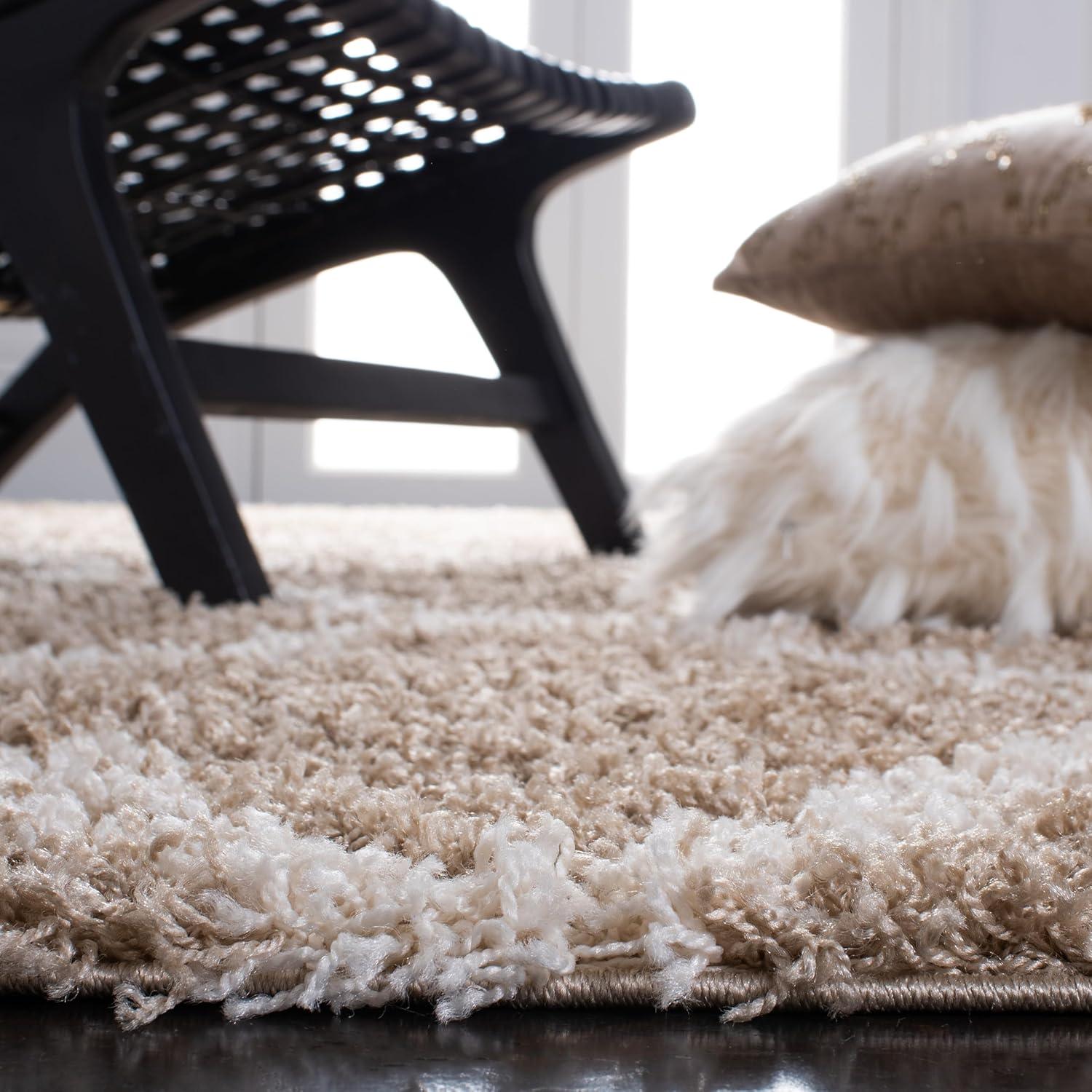 image:imageSAFAVIEH Area Rug 8x10 Dallas Shag Collection Large Ivory amp Beige Trellis Pattern NonShedding amp Easy Cleaning Plush Thick Pile Ideal for Living Room Bedroom Dining Space SGD257BBeigeIvory