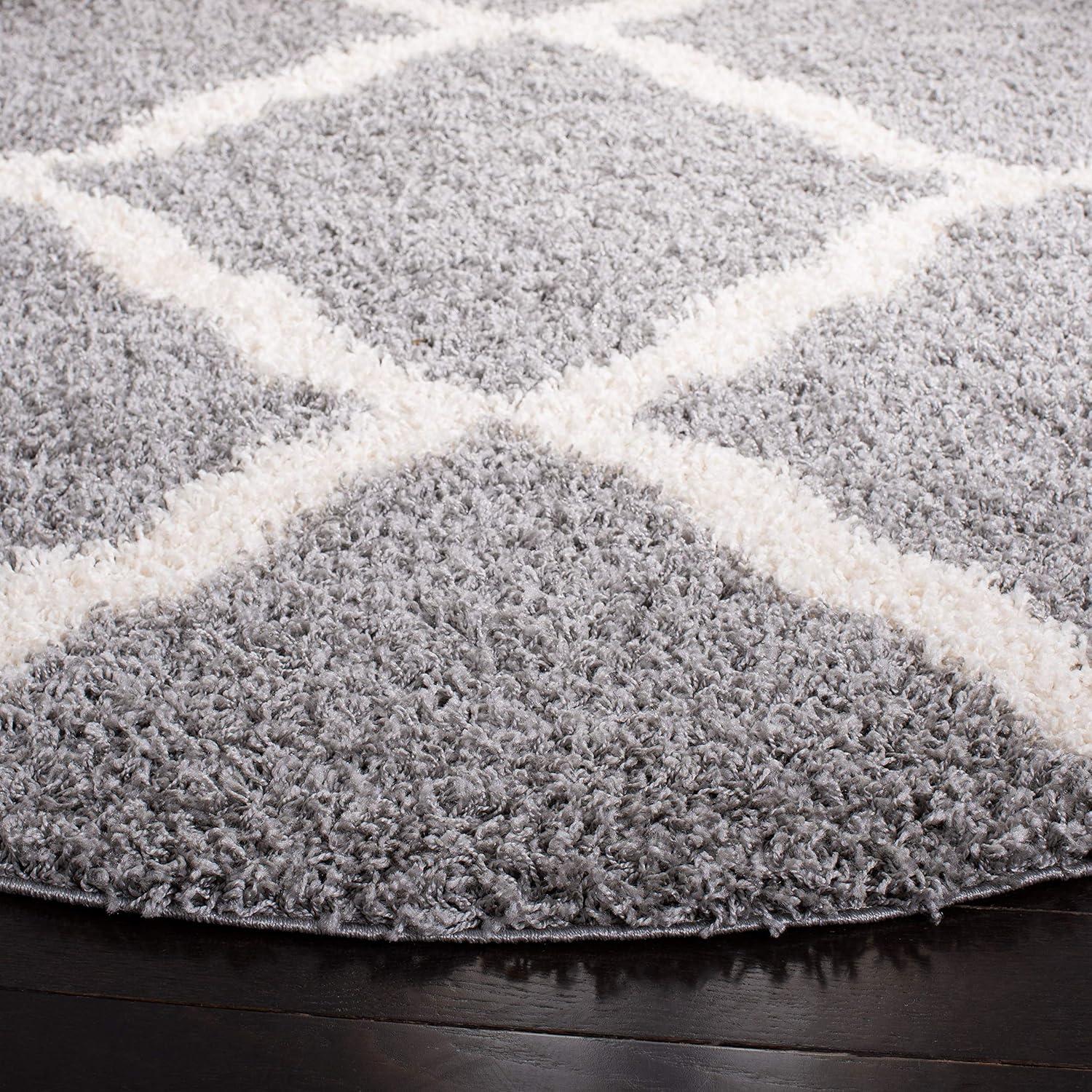 image:imageSAFAVIEH Area Rug 8x10 Dallas Shag Collection Large Ivory amp Beige Trellis Pattern NonShedding amp Easy Cleaning Plush Thick Pile Ideal for Living Room Bedroom Dining Space SGD257BGreyIvory