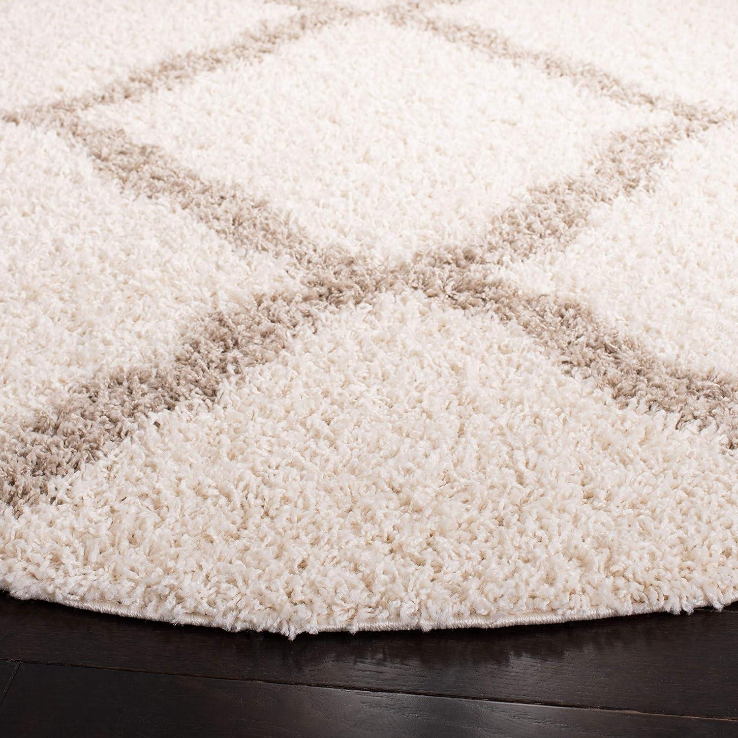 image:imageSAFAVIEH Area Rug 8x10 Dallas Shag Collection Large Ivory amp Beige Trellis Pattern NonShedding amp Easy Cleaning Plush Thick Pile Ideal for Living Room Bedroom Dining Space SGD257BIvoryBeige