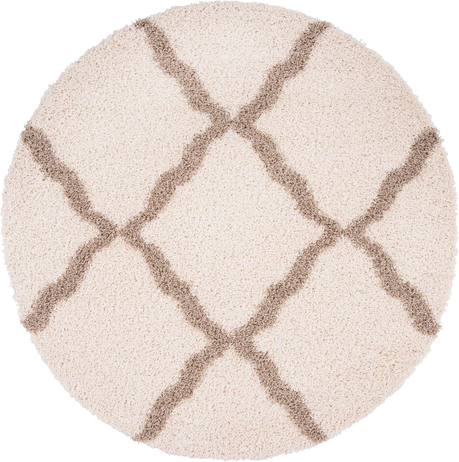image:imageSAFAVIEH Area Rug 8x10 Dallas Shag Collection Large Ivory amp Beige Trellis Pattern NonShedding amp Easy Cleaning Plush Thick Pile Ideal for Living Room Bedroom Dining Space SGD257BIvoryBeige