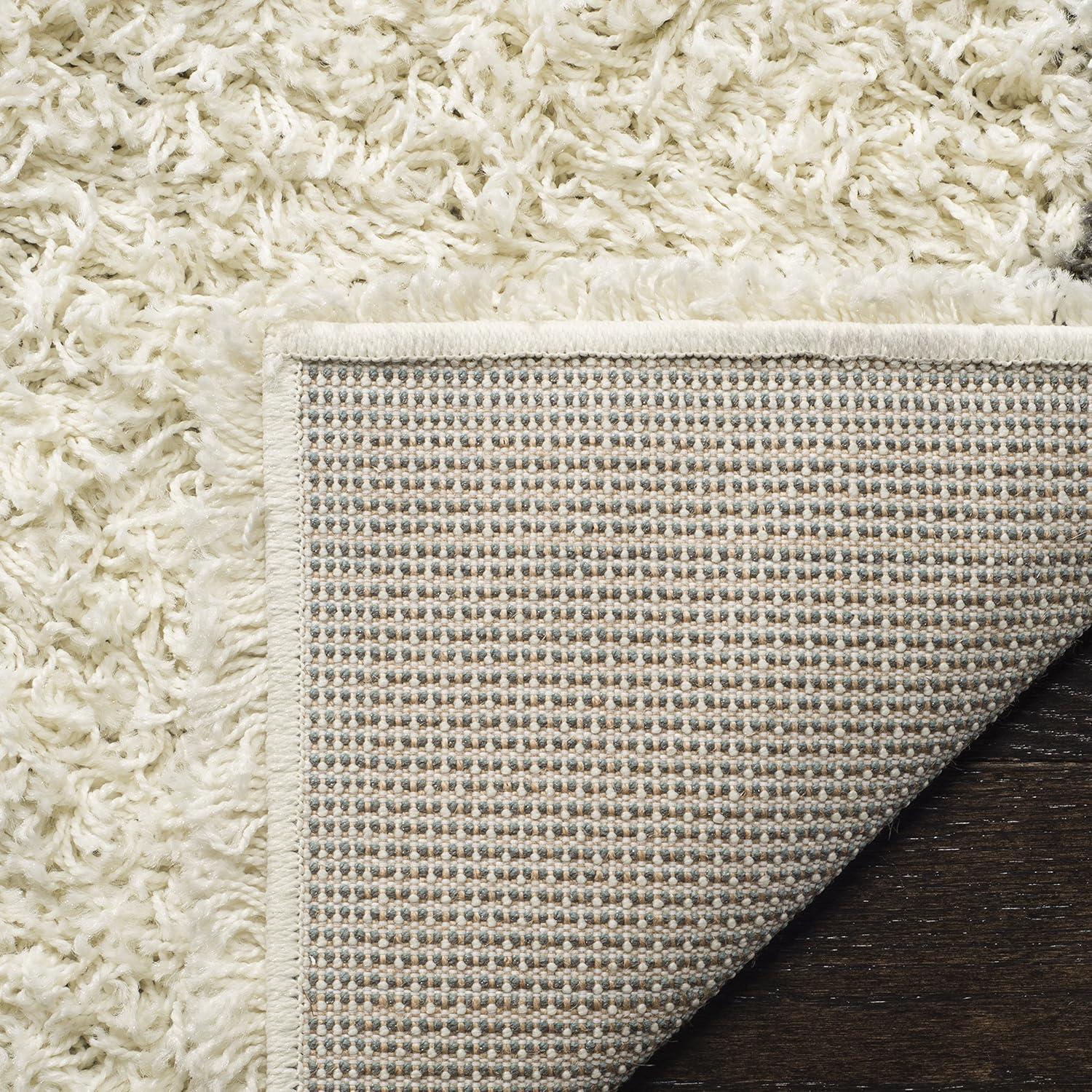 image:imageSAFAVIEH Area Rug 8x10 Dallas Shag Collection Large Ivory amp Beige Trellis Pattern NonShedding amp Easy Cleaning Plush Thick Pile Ideal for Living Room Bedroom Dining Space SGD257BIvoryDark Grey