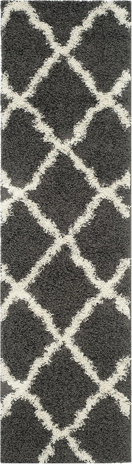 image:imageSAFAVIEH Area Rug 8x10 Dallas Shag Collection Large Ivory amp Beige Trellis Pattern NonShedding amp Easy Cleaning Plush Thick Pile Ideal for Living Room Bedroom Dining Space SGD257BDark GreyIvory