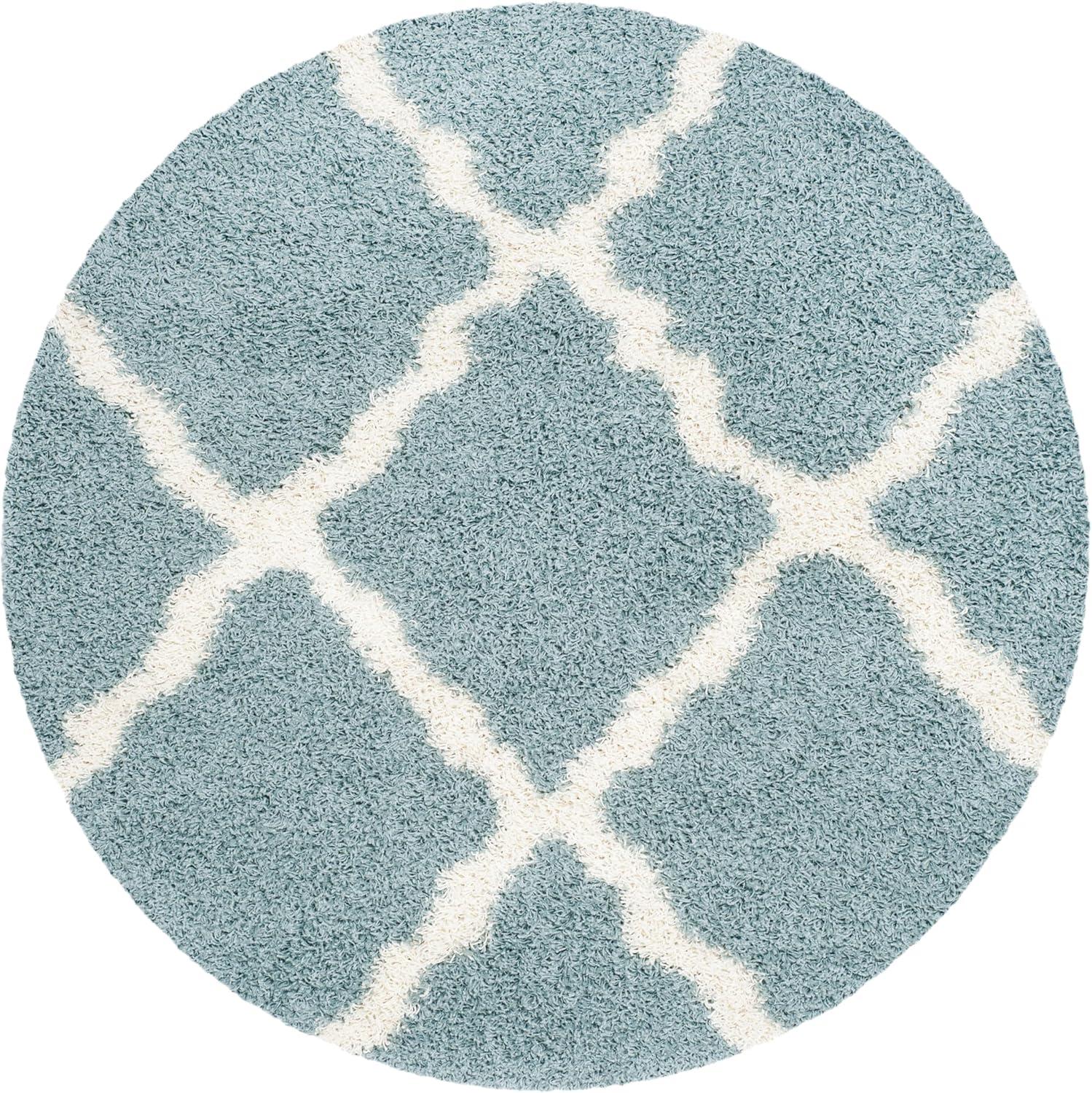 image:imageSAFAVIEH Area Rug 8x10 Dallas Shag Collection Large Ivory amp Beige Trellis Pattern NonShedding amp Easy Cleaning Plush Thick Pile Ideal for Living Room Bedroom Dining Space SGD257BSeafoamIvory