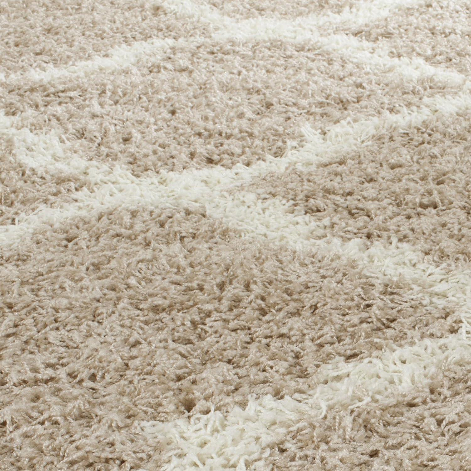 image:imageSAFAVIEH Area Rug 8x10 Dallas Shag Collection Large Ivory amp Beige Trellis Pattern NonShedding amp Easy Cleaning Plush Thick Pile Ideal for Living Room Bedroom Dining Space SGD257BBeigeIvory