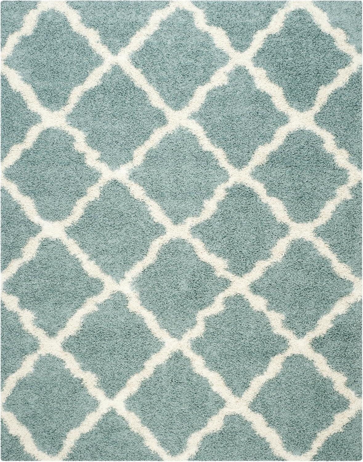image:imageSAFAVIEH Area Rug 8x10 Dallas Shag Collection Large Ivory amp Beige Trellis Pattern NonShedding amp Easy Cleaning Plush Thick Pile Ideal for Living Room Bedroom Dining Space SGD257BSeafoamIvory