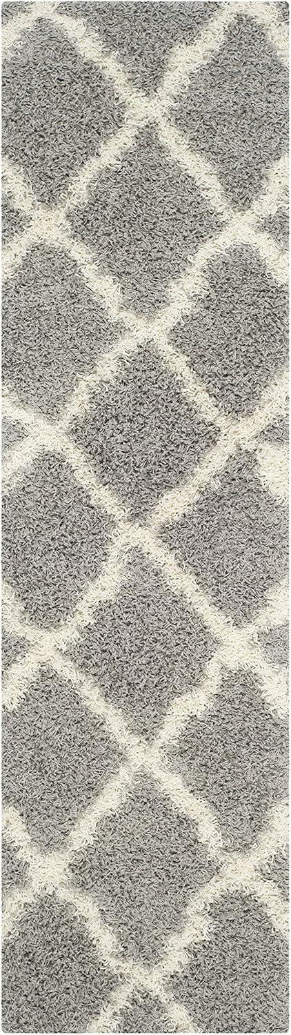 image:imageSAFAVIEH Area Rug 8x10 Dallas Shag Collection Large Ivory amp Beige Trellis Pattern NonShedding amp Easy Cleaning Plush Thick Pile Ideal for Living Room Bedroom Dining Space SGD257BGreyIvory
