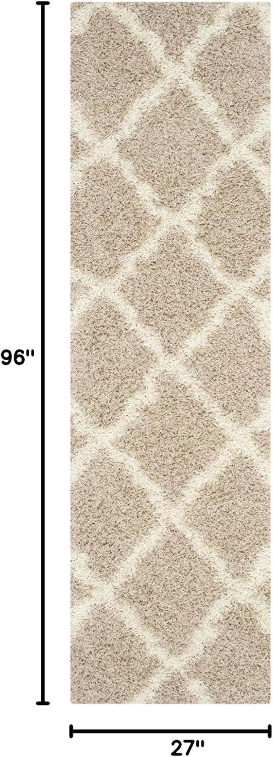 image:imageSAFAVIEH Area Rug 8x10 Dallas Shag Collection Large Ivory amp Beige Trellis Pattern NonShedding amp Easy Cleaning Plush Thick Pile Ideal for Living Room Bedroom Dining Space SGD257BBeigeIvory