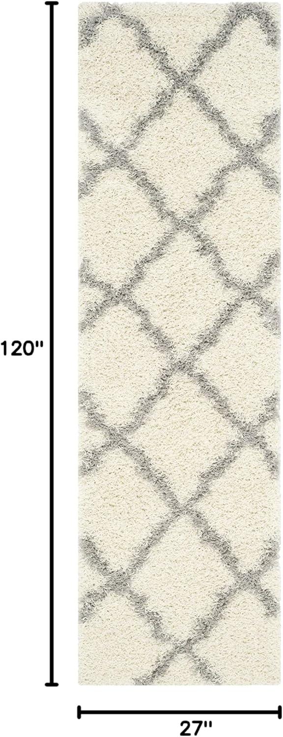 image:imageSAFAVIEH Area Rug 8x10 Dallas Shag Collection Large Ivory amp Beige Trellis Pattern NonShedding amp Easy Cleaning Plush Thick Pile Ideal for Living Room Bedroom Dining Space SGD257BIvoryGrey