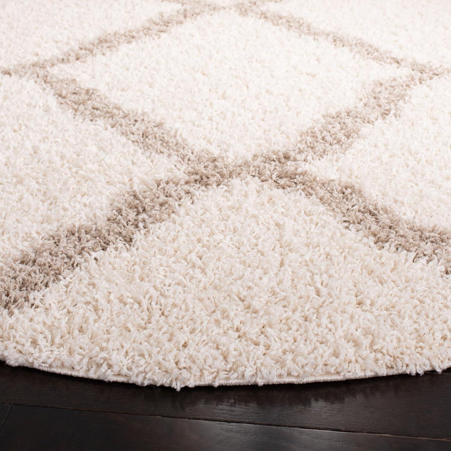 image:imageSAFAVIEH Area Rug 8x10 Dallas Shag Collection Large Ivory amp Beige Trellis Pattern NonShedding amp Easy Cleaning Plush Thick Pile Ideal for Living Room Bedroom Dining Space SGD257BIvoryBeige