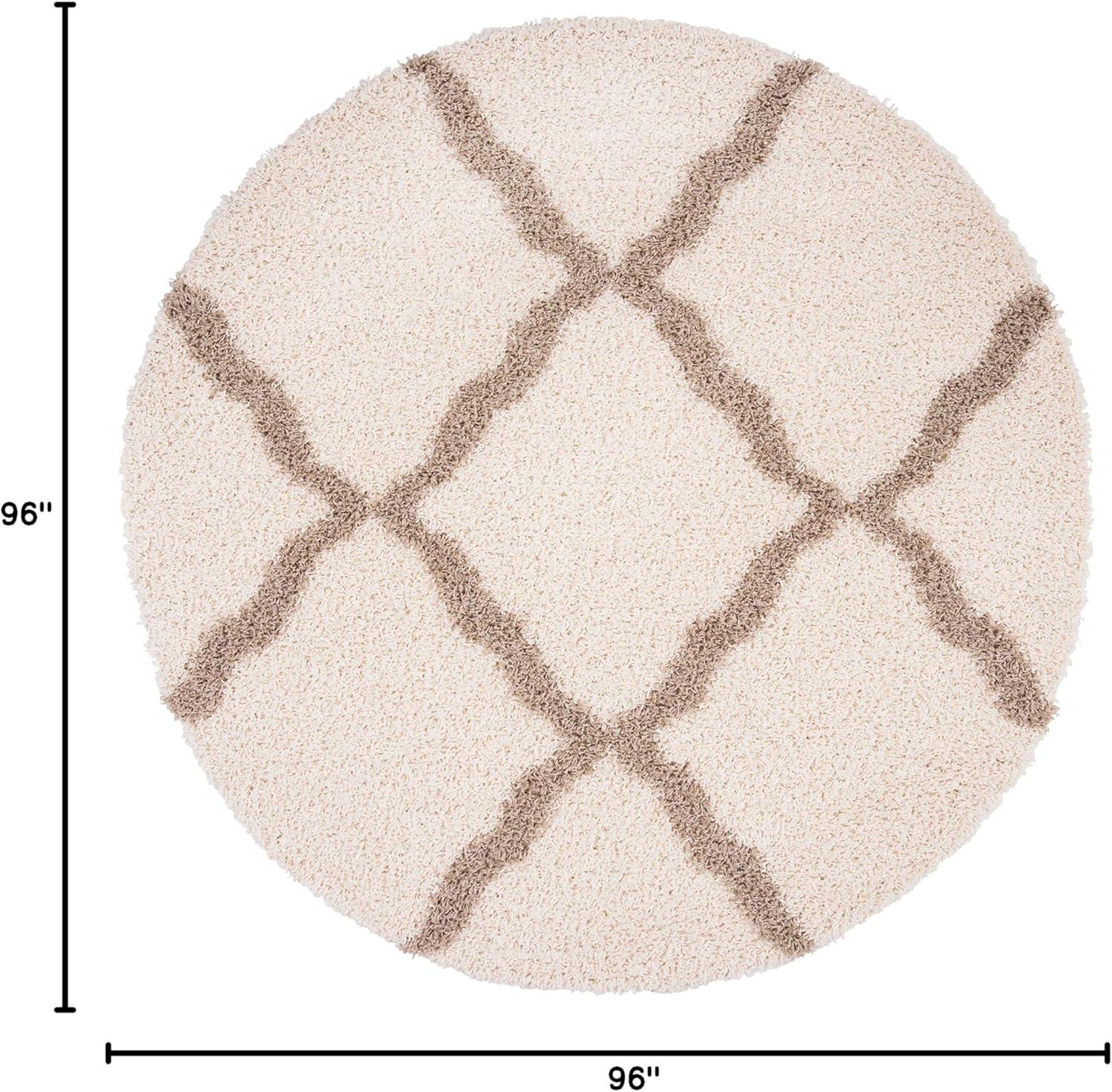 image:imageSAFAVIEH Area Rug 8x10 Dallas Shag Collection Large Ivory amp Beige Trellis Pattern NonShedding amp Easy Cleaning Plush Thick Pile Ideal for Living Room Bedroom Dining Space SGD257BIvoryBeige