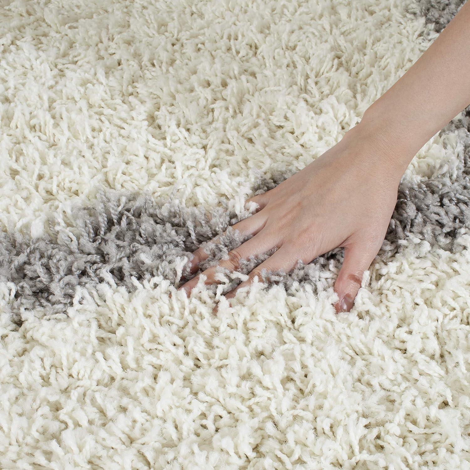 image:imageSAFAVIEH Area Rug 8x10 Dallas Shag Collection Large Ivory amp Beige Trellis Pattern NonShedding amp Easy Cleaning Plush Thick Pile Ideal for Living Room Bedroom Dining Space SGD257BIvoryGrey