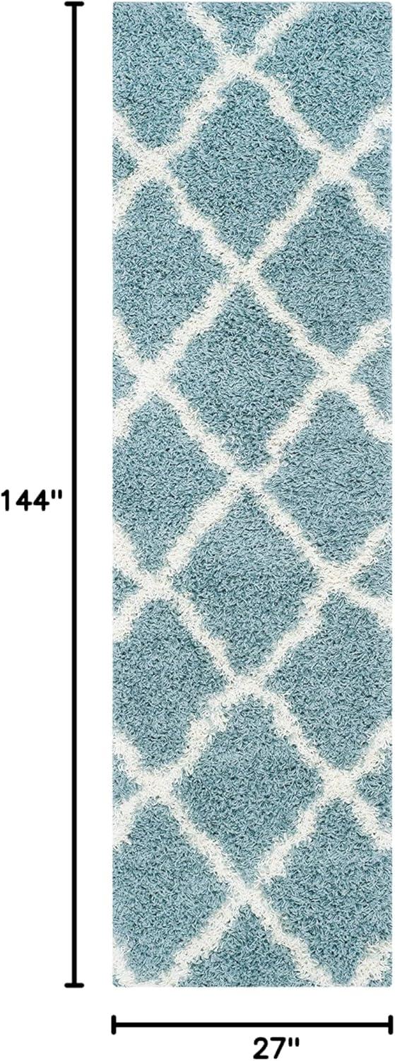 image:imageSAFAVIEH Area Rug 8x10 Dallas Shag Collection Large Ivory amp Beige Trellis Pattern NonShedding amp Easy Cleaning Plush Thick Pile Ideal for Living Room Bedroom Dining Space SGD257BSeafoamIvory