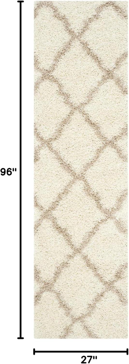 image:imageSAFAVIEH Area Rug 8x10 Dallas Shag Collection Large Ivory amp Beige Trellis Pattern NonShedding amp Easy Cleaning Plush Thick Pile Ideal for Living Room Bedroom Dining Space SGD257BIvoryBeige