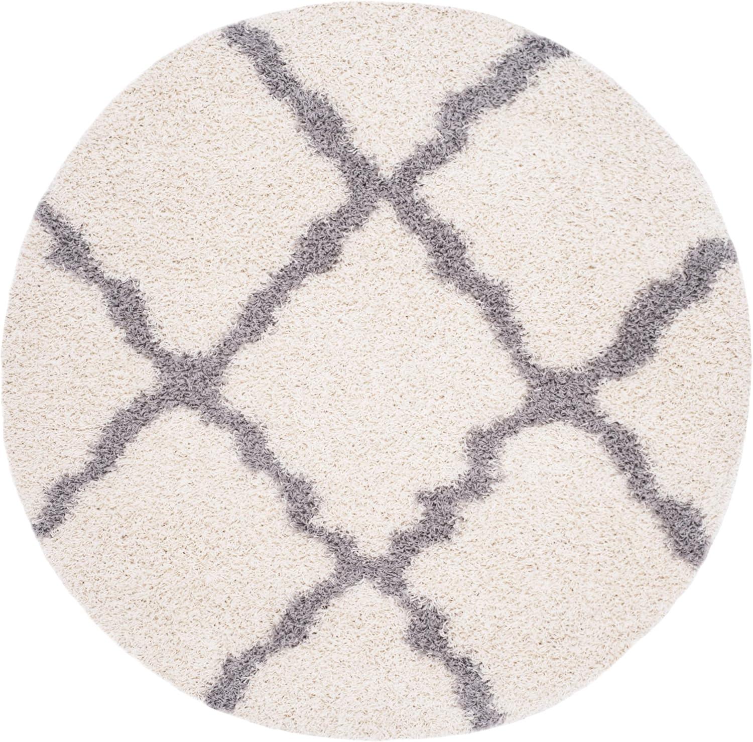 image:imageSAFAVIEH Area Rug 8x10 Dallas Shag Collection Large Ivory amp Beige Trellis Pattern NonShedding amp Easy Cleaning Plush Thick Pile Ideal for Living Room Bedroom Dining Space SGD257BIvoryGrey