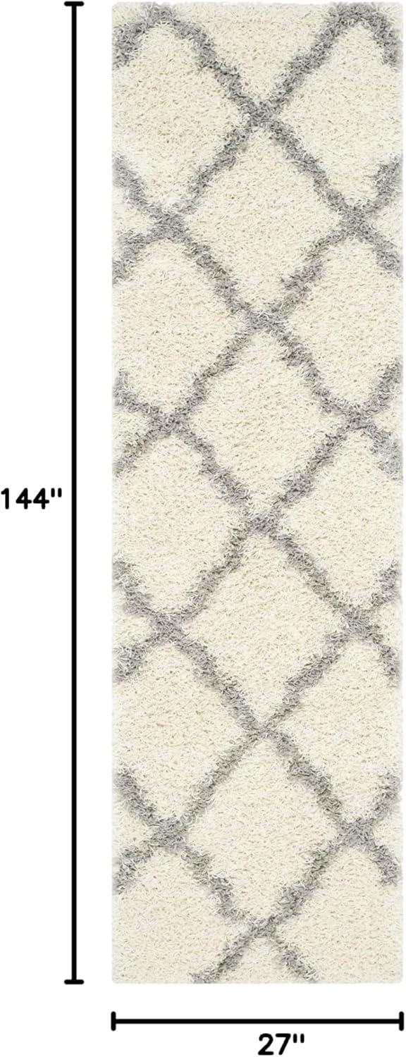 image:imageSAFAVIEH Area Rug 8x10 Dallas Shag Collection Large Ivory amp Beige Trellis Pattern NonShedding amp Easy Cleaning Plush Thick Pile Ideal for Living Room Bedroom Dining Space SGD257BIvoryGrey