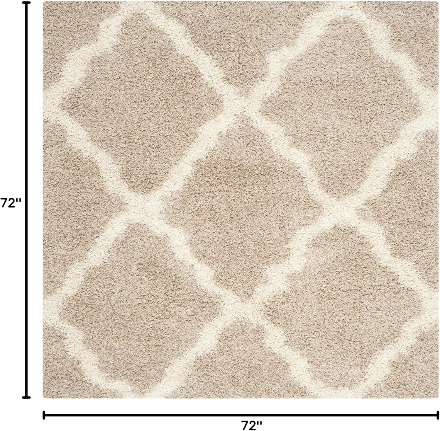 image:imageSAFAVIEH Area Rug 8x10 Dallas Shag Collection Large Ivory amp Beige Trellis Pattern NonShedding amp Easy Cleaning Plush Thick Pile Ideal for Living Room Bedroom Dining Space SGD257BBeigeIvory