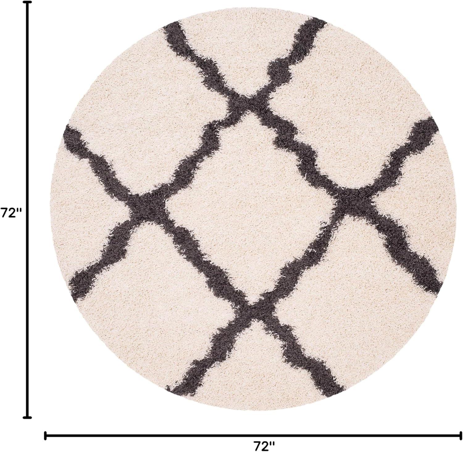 image:imageSAFAVIEH Area Rug 8x10 Dallas Shag Collection Large Ivory amp Beige Trellis Pattern NonShedding amp Easy Cleaning Plush Thick Pile Ideal for Living Room Bedroom Dining Space SGD257BIvoryDark Grey