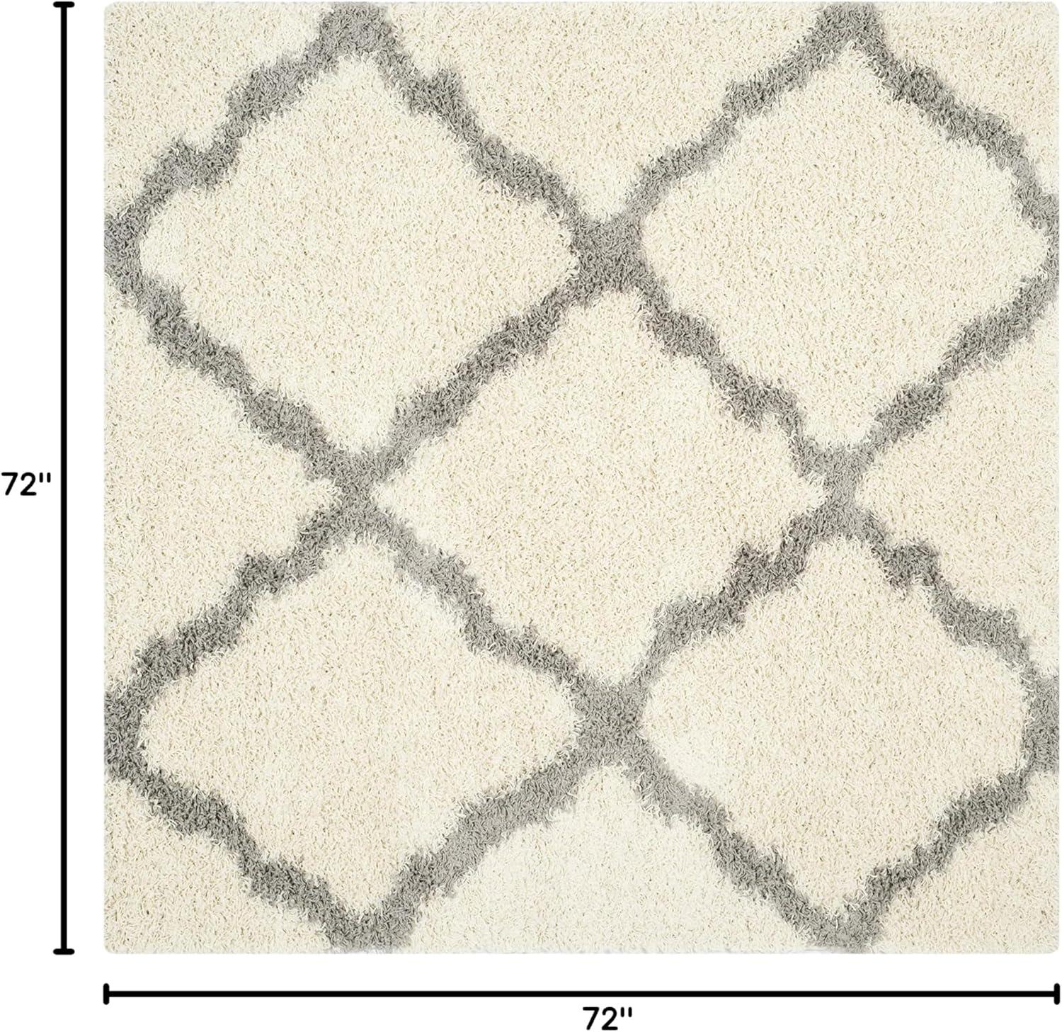 image:imageSAFAVIEH Area Rug 8x10 Dallas Shag Collection Large Ivory amp Beige Trellis Pattern NonShedding amp Easy Cleaning Plush Thick Pile Ideal for Living Room Bedroom Dining Space SGD257BIvoryGrey