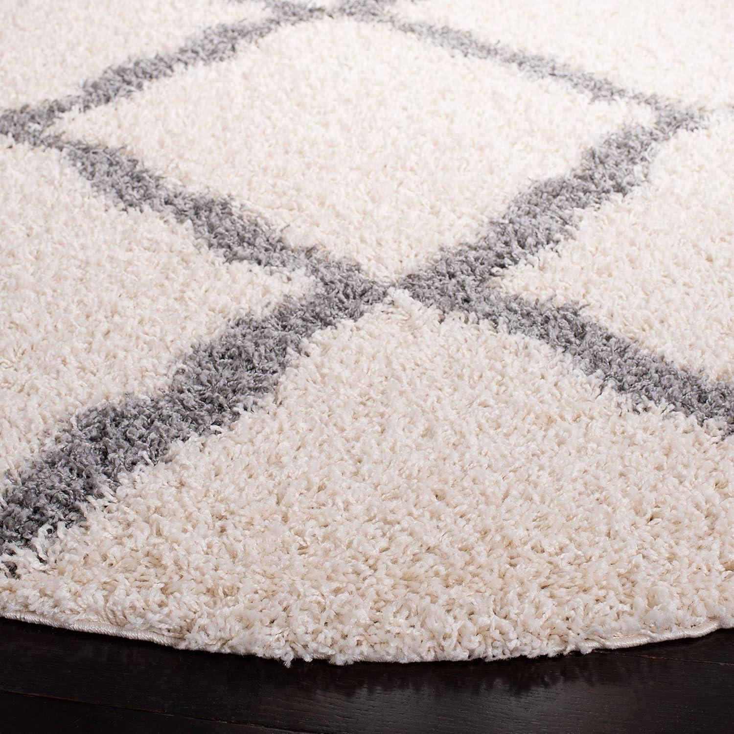 image:imageSAFAVIEH Area Rug 8x10 Dallas Shag Collection Large Ivory amp Beige Trellis Pattern NonShedding amp Easy Cleaning Plush Thick Pile Ideal for Living Room Bedroom Dining Space SGD257BIvoryGrey